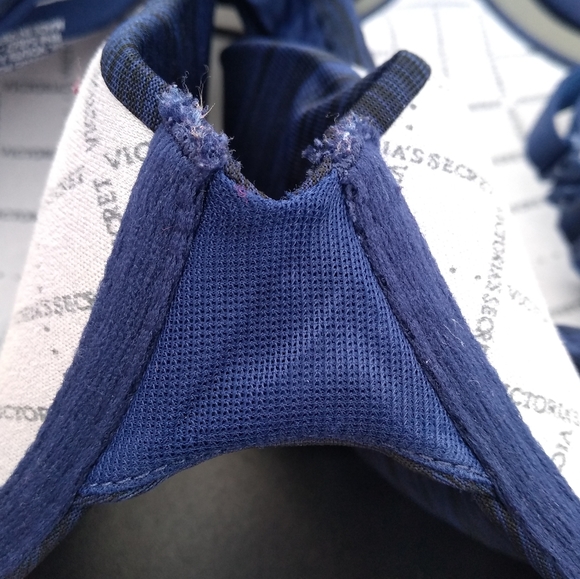 Victoria's Secret Uplift Semi Demi Bra Size 34B, Blue & Black Pattern, U… - Picture 6 of 11